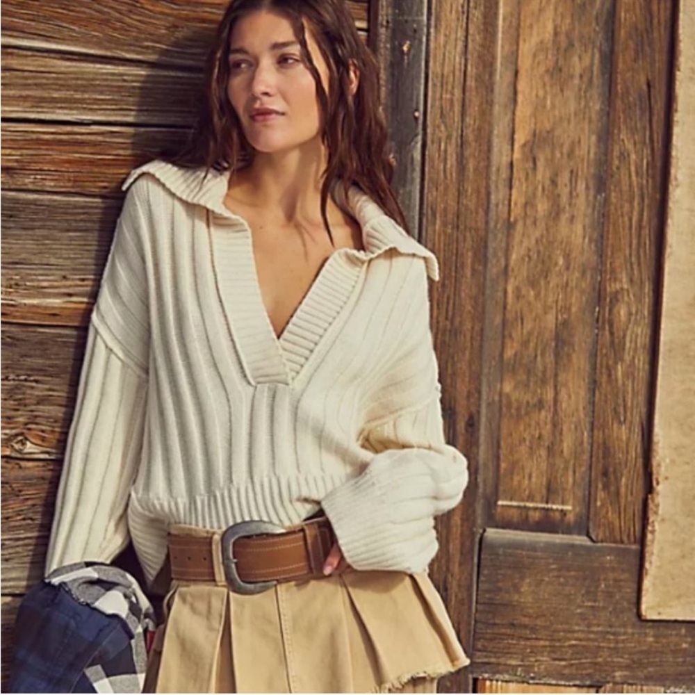 Free People We The Free Rudi Funnel Neck Sweater Sz Small